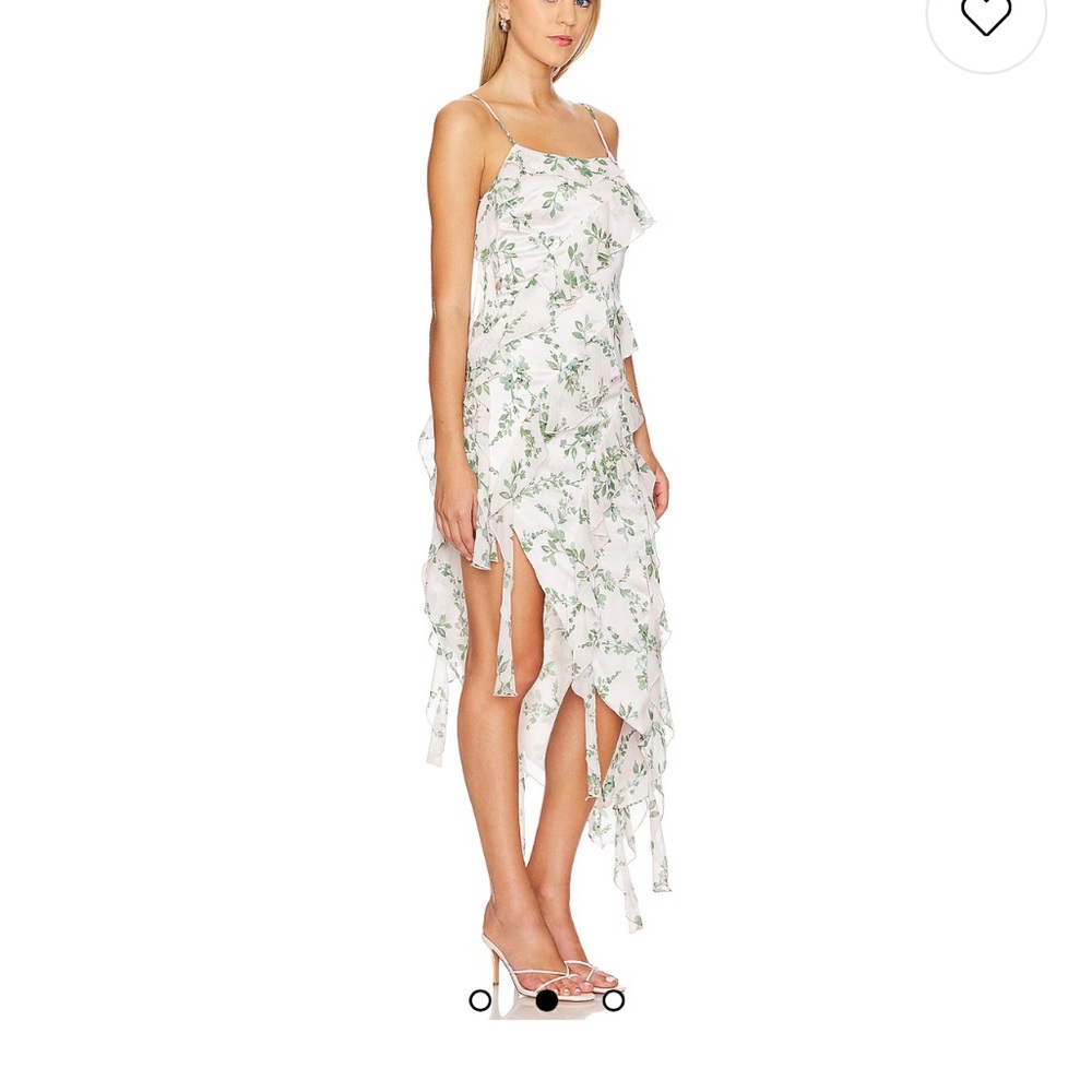 New | Misa | Florance Dress in White Sage Botanica Medium